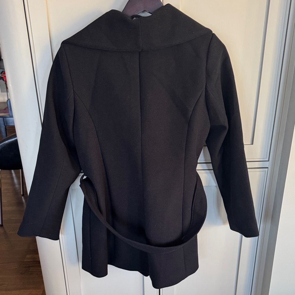 Tahari Black Trench Coat for Women - Picture 3 of 4